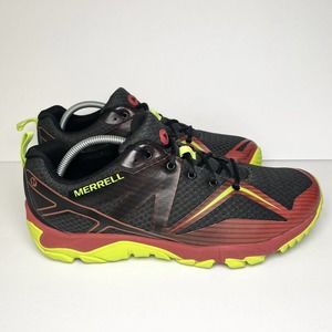 Merrell Mens Mqm Edge J12395 Black, Red & Yellow Hiking Shoes Sneakers‎ Sz 10.5